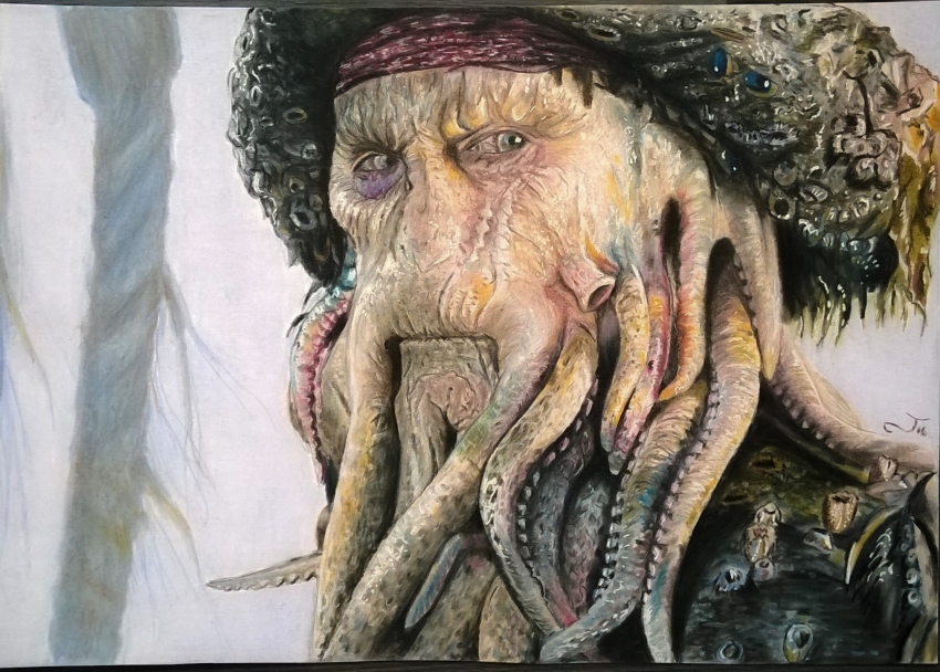 850x608 Portrait Of Davy Jones By Jejelink On Stars Portraits - Davy Jones Painting