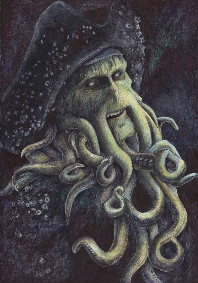 770x1100 Saatchi Art Drawing Of Davy Jones Drawing By Maria Krishtal - Davy Jones Painting