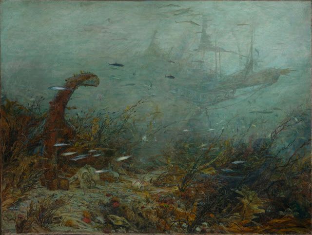 640x482 William Lionel Wyllie (1851 1931), Davy Jones's Locker. Various - Davy Jones Painting