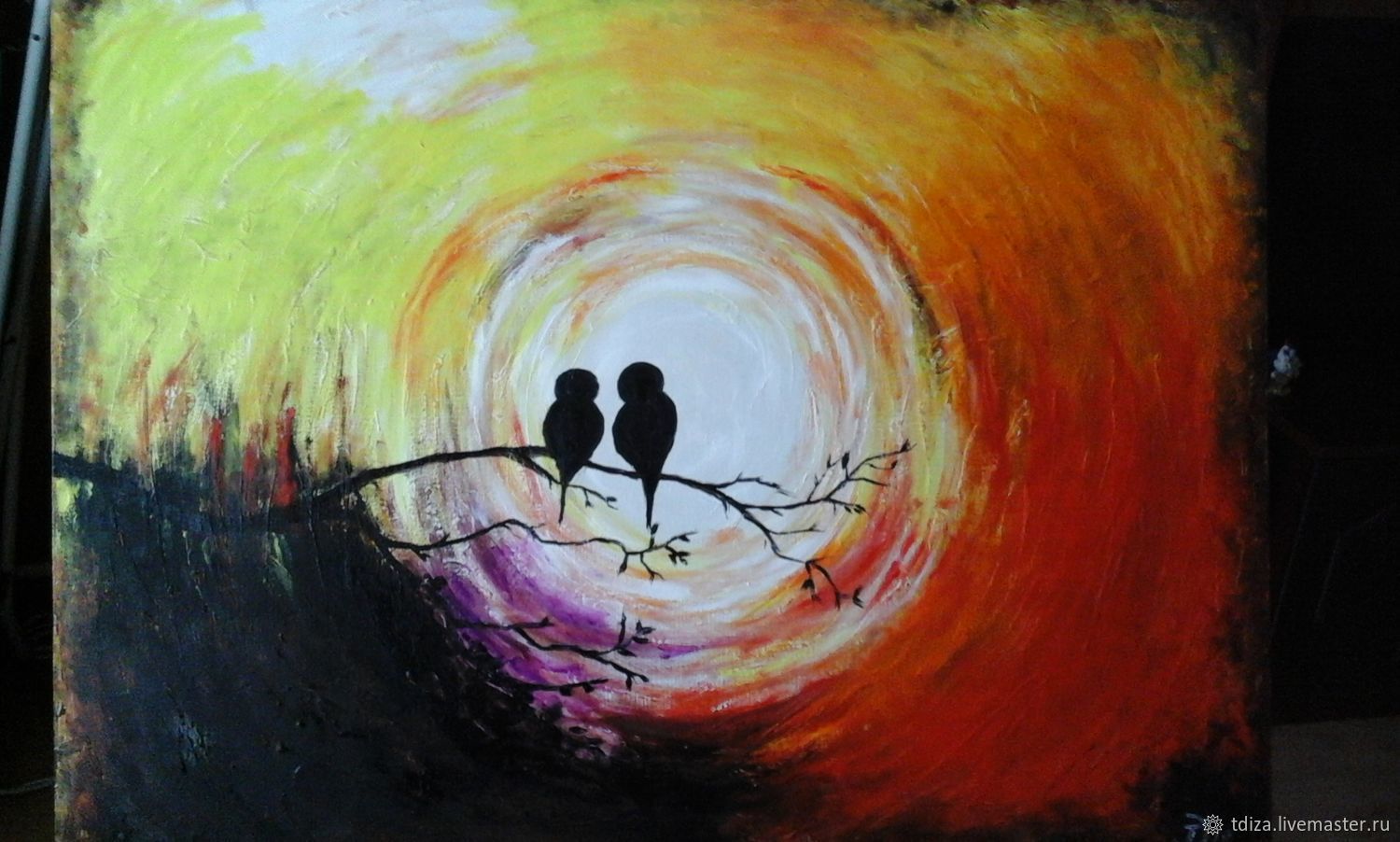 1500x902 Oil Painting On Canvas Dawn For Two Shop Online On Livemaster - Dawn Painting