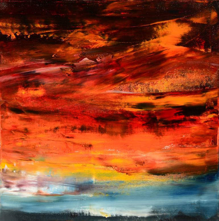 770x775 Saatchi Art Red Dawn Painting By Maurice Sapiro - Dawn Painting