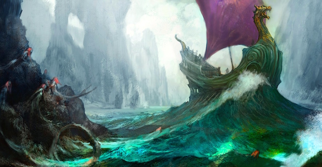 640x332 The Chronicles Of Narnia Book Review The Voyage Of The Dawn - Dawn Treader Painting