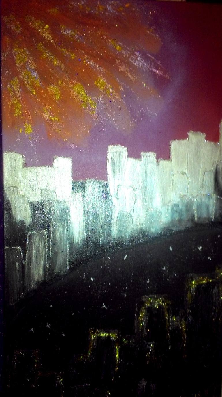 770x1374 Saatchi Art Day And Night Painting By Stacy Blocker - Day And Night Painting