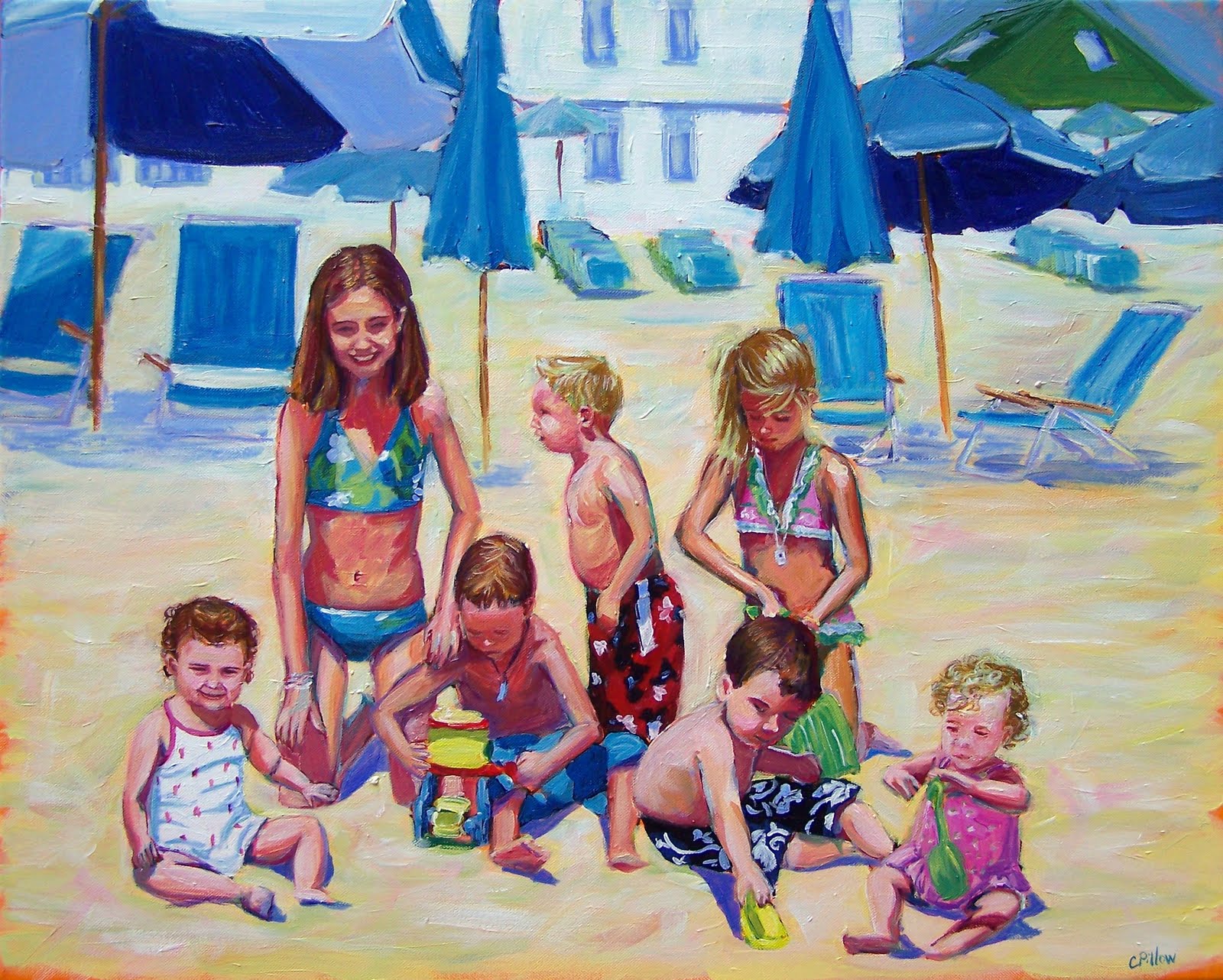 1600x1282 Front Porch Studio A Day - Day At The Beach Painting