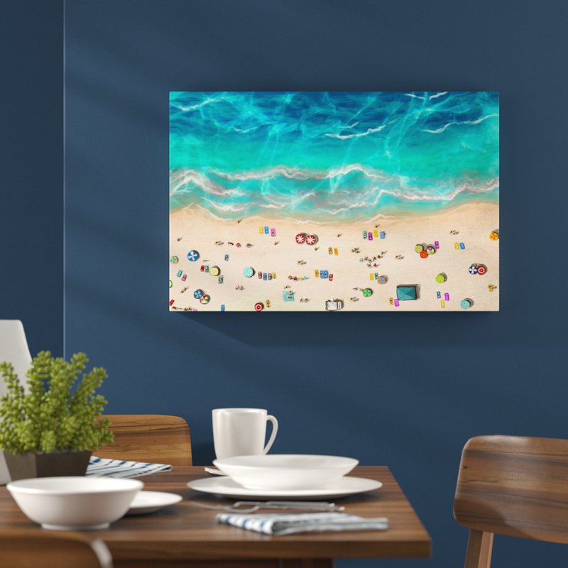 800x800 Mercury Row A Day - Day At The Beach Painting