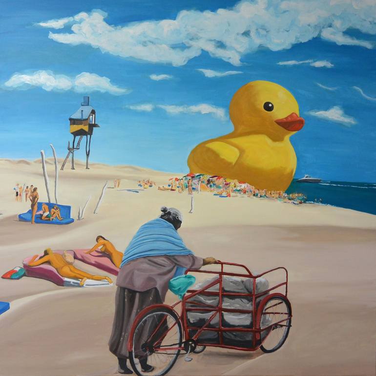 770x770 Saatchi Art Day - Day At The Beach Painting