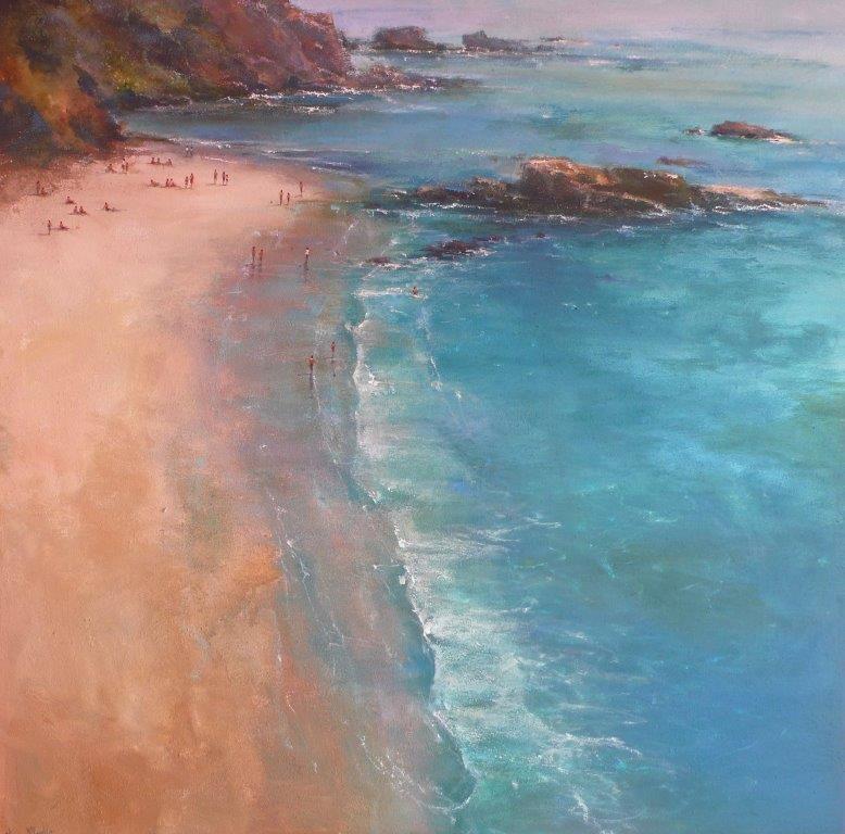 778x768 Steven Mcloughlin Landscape Oil Painting Art And Artists Iona - Day At The Beach Painting
