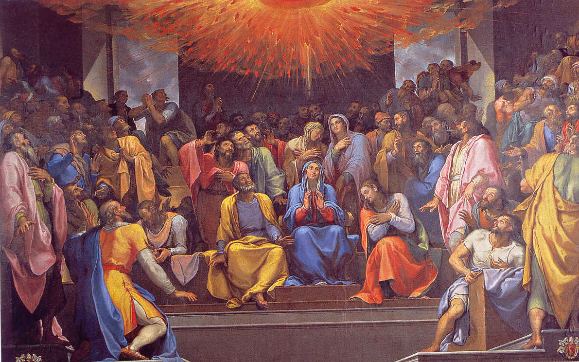 1191x744 Mary And Other Body Of Christ How Many People Were - Day Of Pentecost Painting