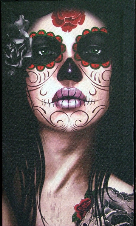456x757 Pin By Stormy Leigh Jones On Skulls And Souls - Day Of The Dead Girl Painting