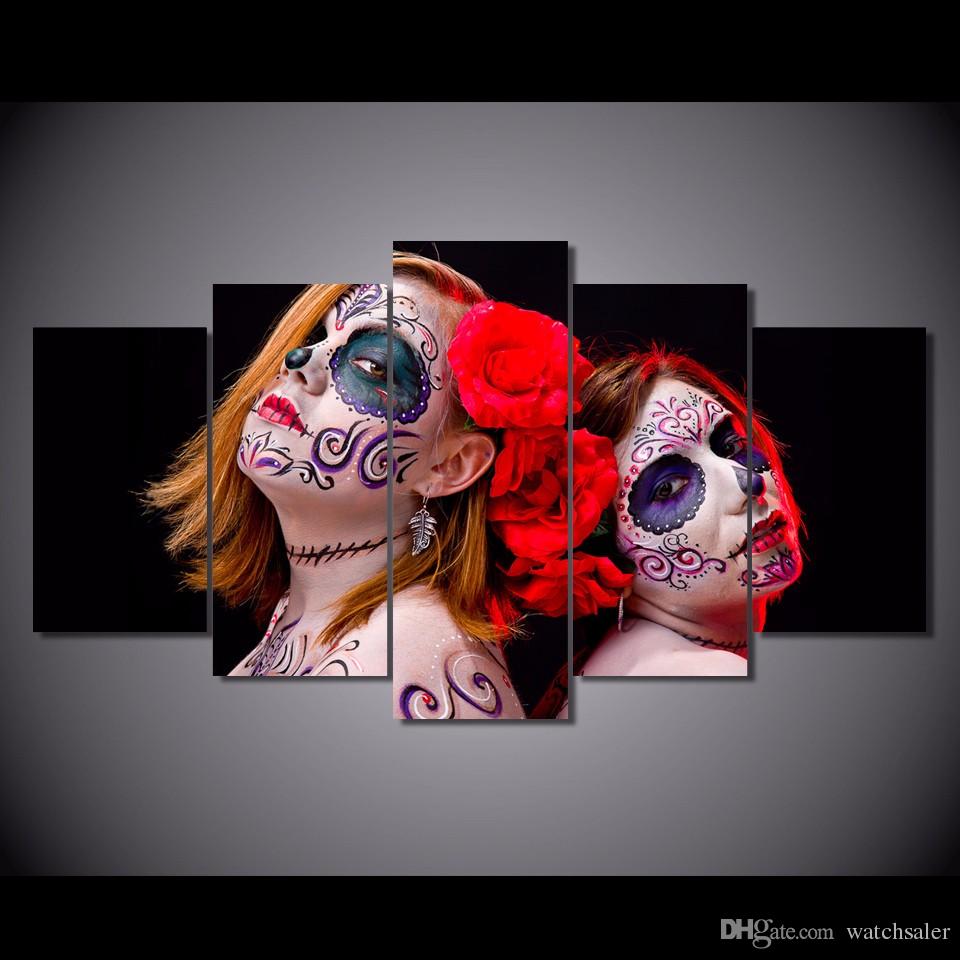 960x960 2018 Hd Printed Day Of The Dead Girls Painting Canvas Print Room - Day Of The Dead Girl Painting
