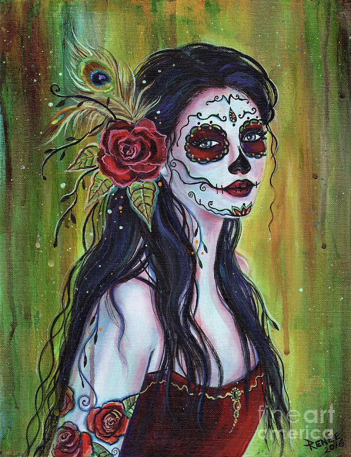 Day Of The Dead Girl Painting at PaintingValley.com | Explore ...