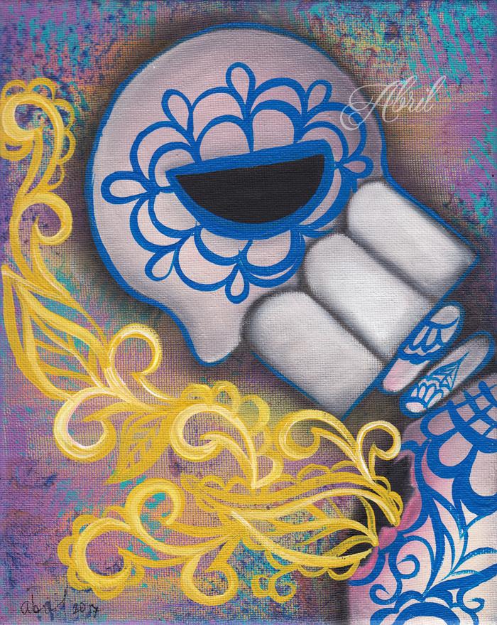 700x879 Day Of The Dead - Day Of The Dead Painting