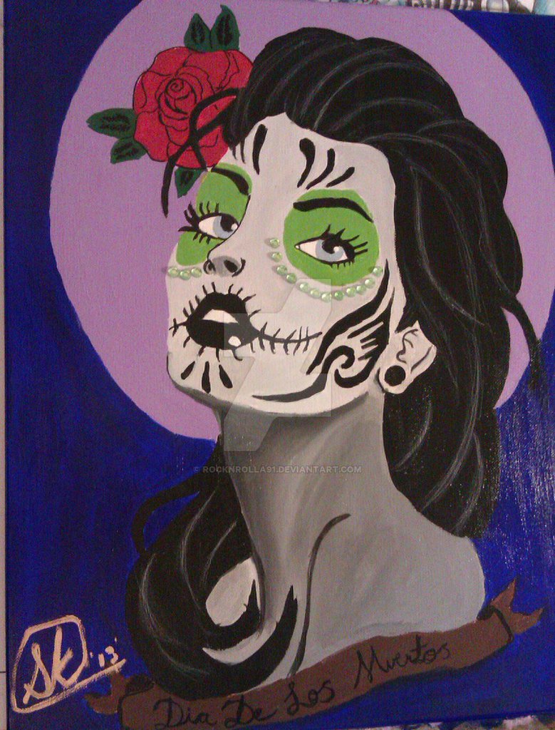 779x1024 Dia De Los Muretos Day Of The Dead Painting By Rocknrolla91 - Day Of The Dead Painting