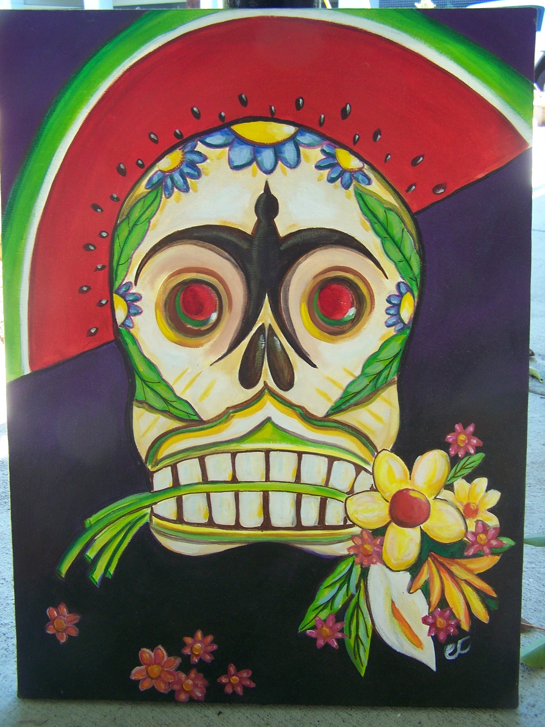 Day Of The Dead Painting at PaintingValley.com | Explore collection of ...