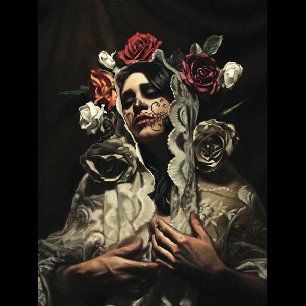600x600 Mini Print - Day Of The Dead Painting