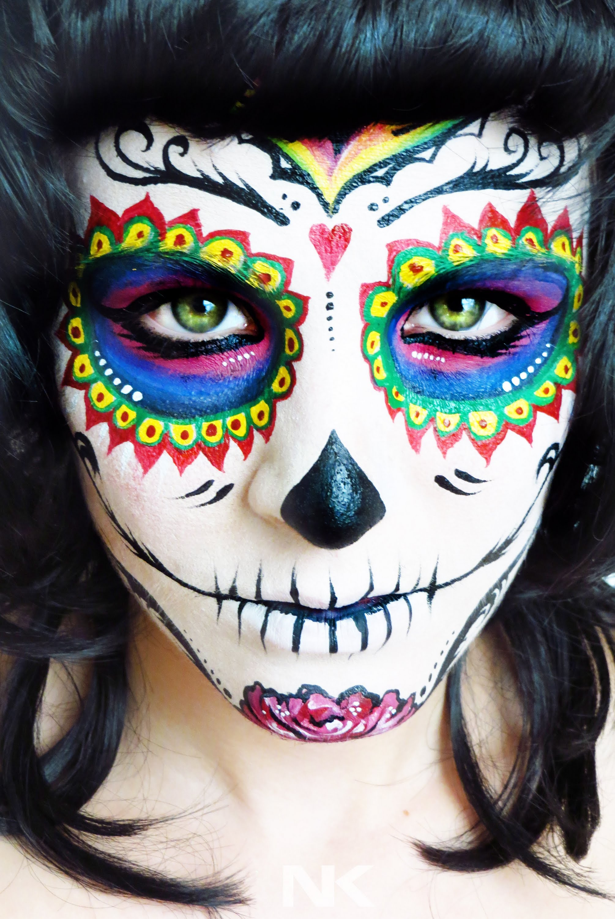 2010x3000 Sugar Skull Face Paint Tutorial. Day Of The Dead. Nk - Day Of The Dead Painting