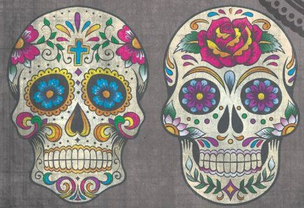 436x299 Mundo Mi Casa Vol. 41 October 2012 - Day Of The Dead Skull Painting