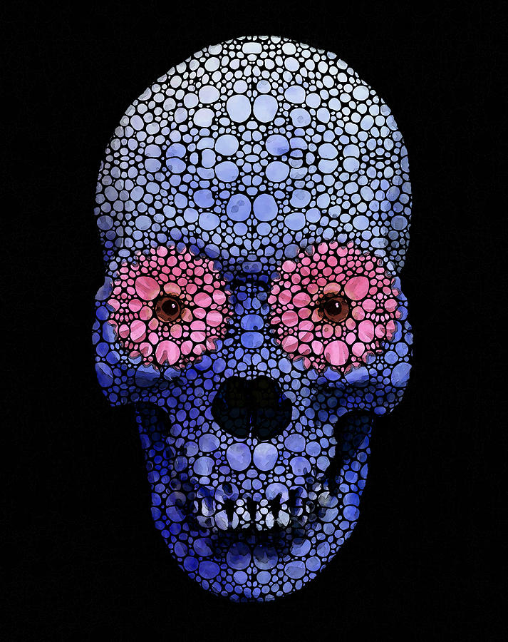 713x900 Skull Art - Day Of The Dead Skull Painting