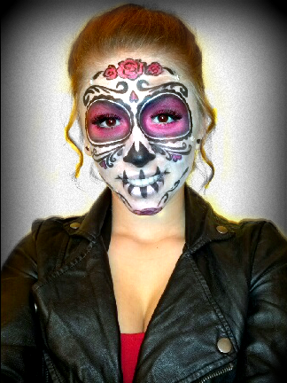 324x432 Sugar Skull (Day Of The Dead Face Paint) 1 By Kisskiss64 - Day Of The Dead Skull Painting