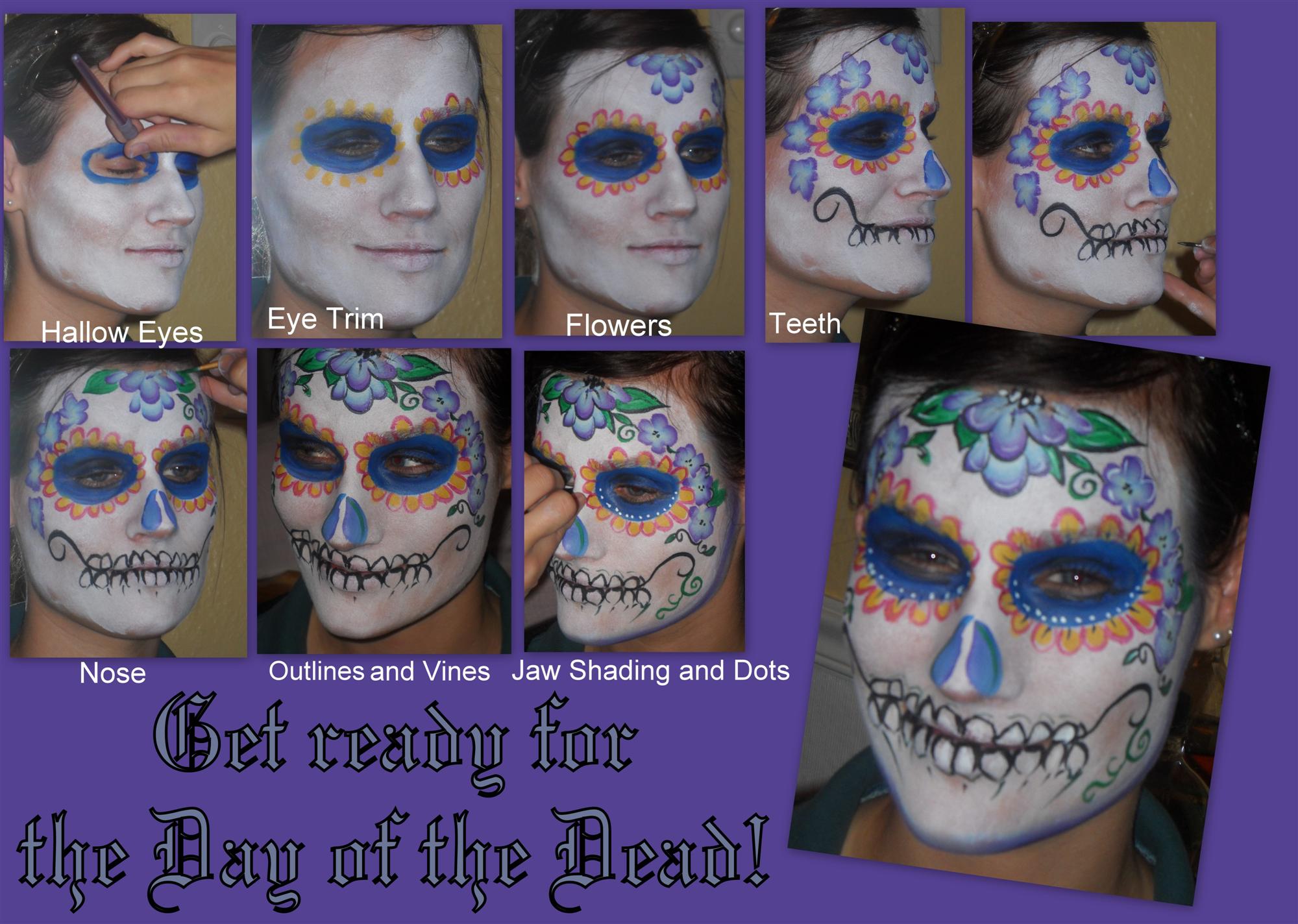 2000x1424 Sugar Skull Step By Step Annawilinski's Blog - Day Of The Dead Skull Painting
