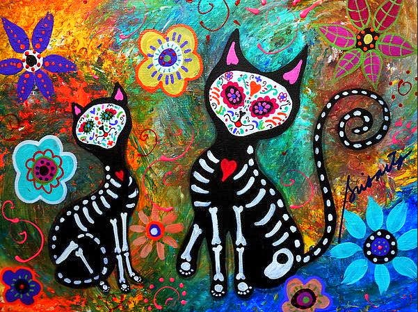 601x449 Tuesday's Favorite Finds - Day Of The Dead Skull Painting
