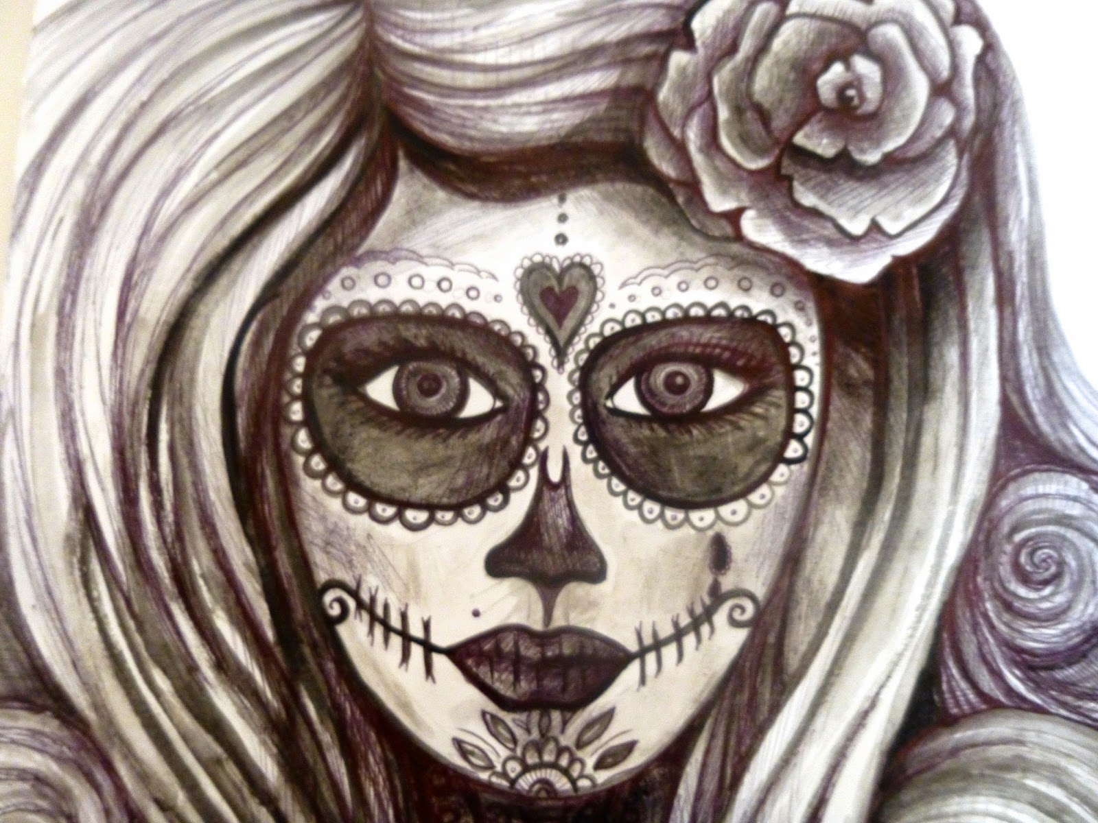 1600x1200 Artist Illustrator Of All Thing Magical And Creative Sugar Skull - Day Of The Dead Woman Painting