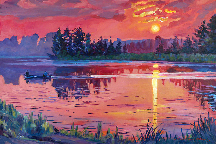900x603 Daybreak Reflection Painting By David Lloyd Glover - Daybreak Painting