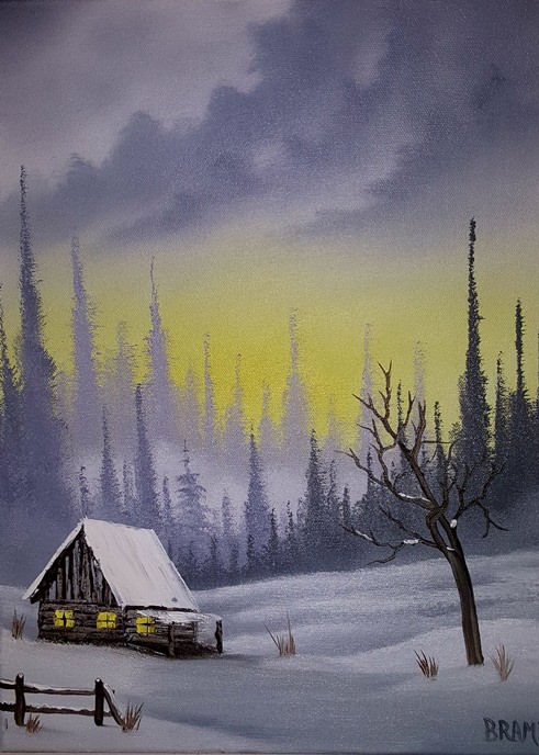 491x688 My Version Of Bob's Daybreak. Super Easy Painting To Try Except - Daybreak Painting