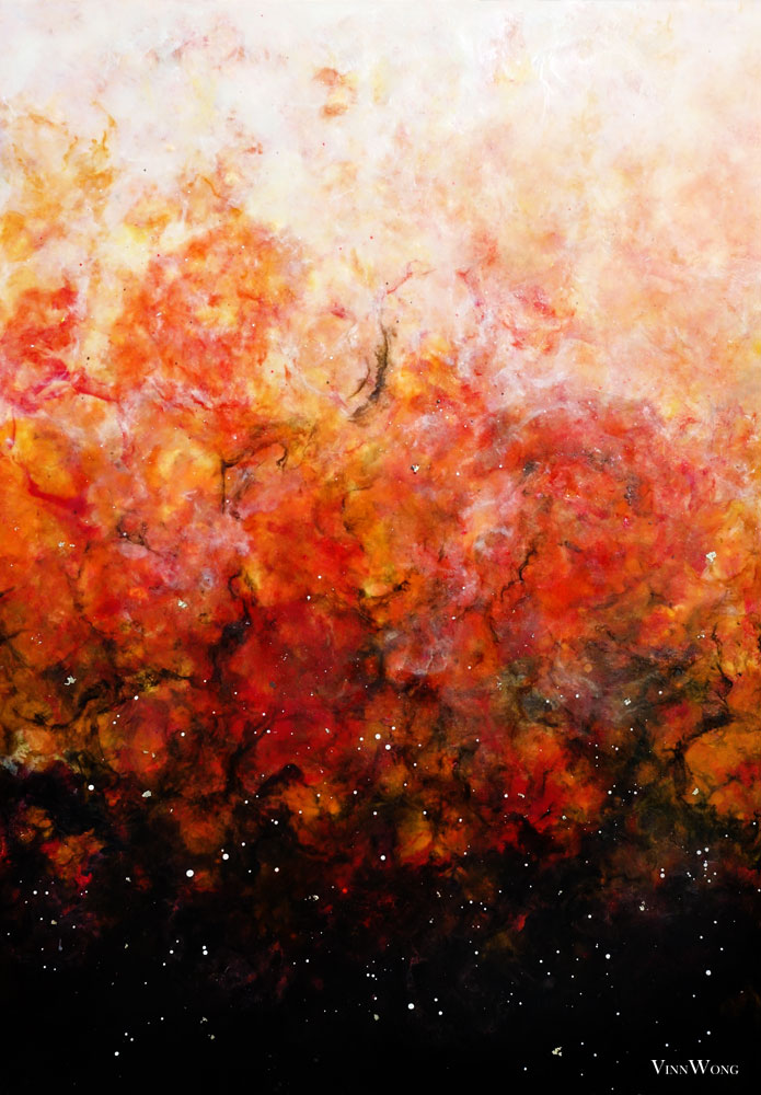 695x1000 Vinn Wong Original Abstract Art Daybreak - Daybreak Painting