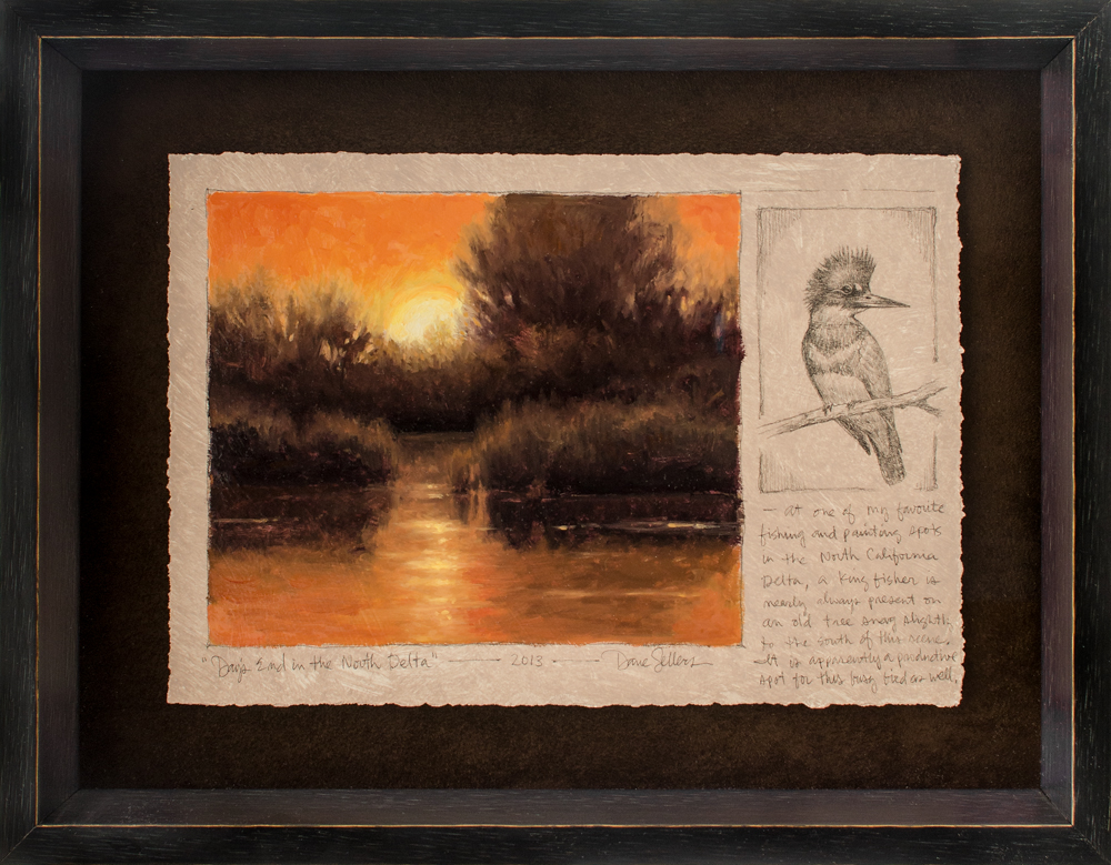 1000x779 Days End Is An Original Oil Painting With Pencil Sketch By - Days End Painting