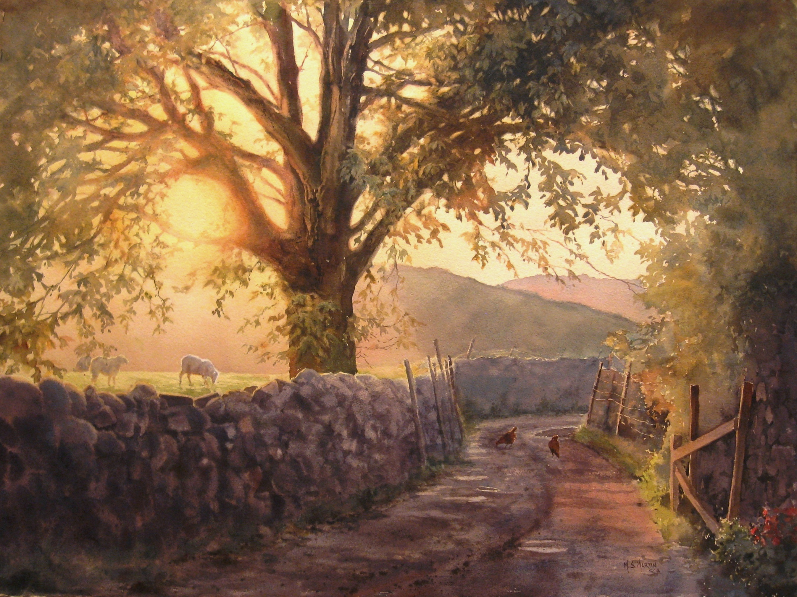 2694x2020 M.s. Martin, Quebec Painter Day's End Destination Knowlton - Days End Painting