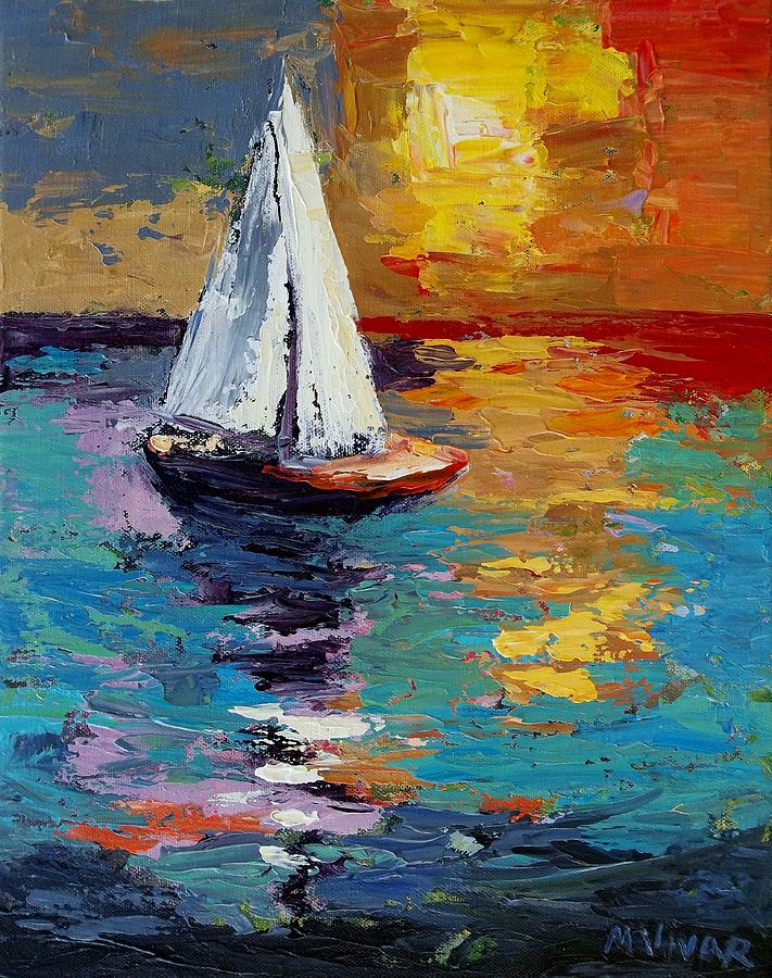 711x900 Day's End Painting By Mona Vivar - Days End Painting