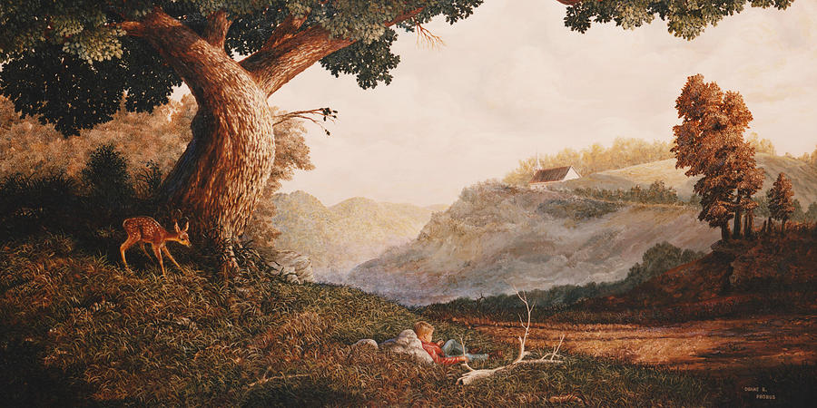 900x450 Lazy Summer Days Painting By Duane R Probus - Days Painting