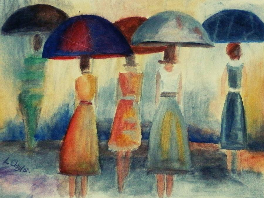 900x675 Rainy Days Painting By Lynette Clayton - Days Painting