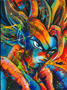 226x300 Goku Art - Dbz Painting