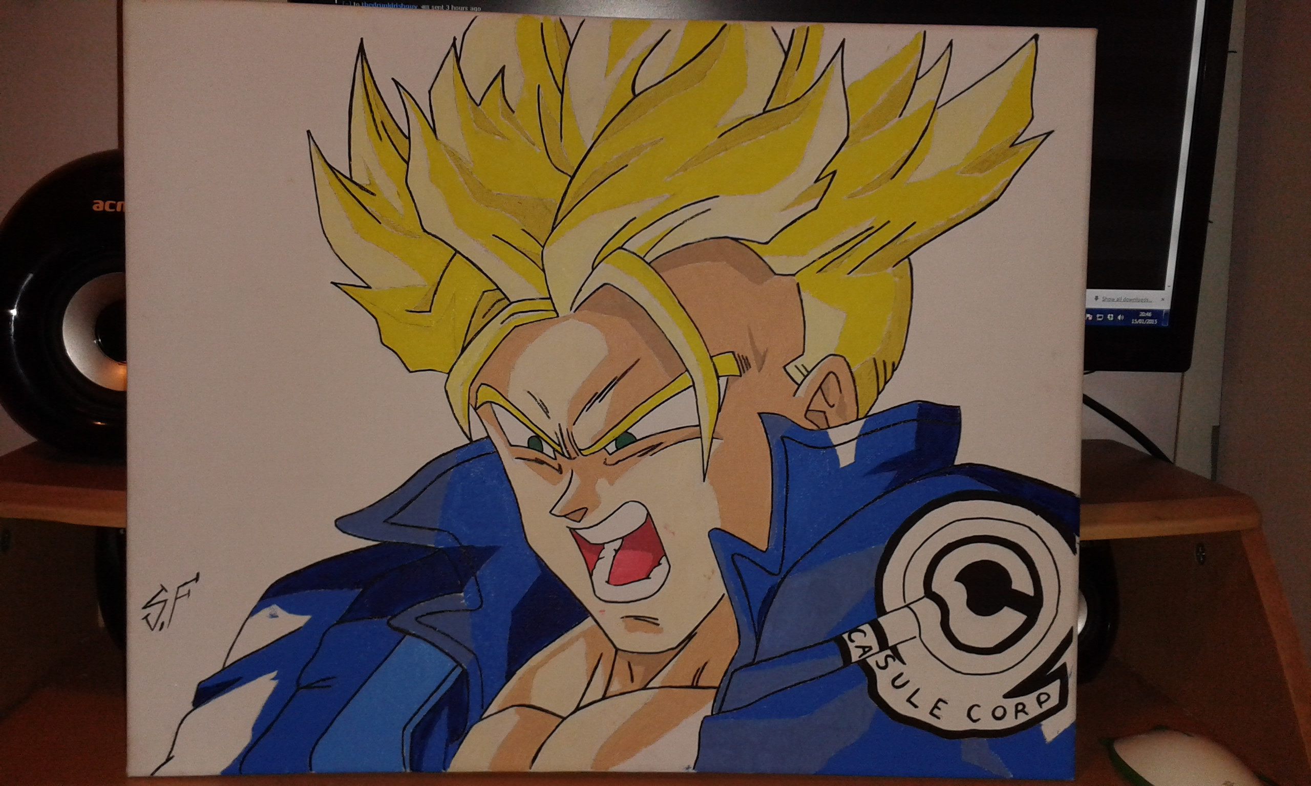 2560x1536 Hey Guys, Just Finished Another Canvas Painting, This Time, Future - Dbz Painting