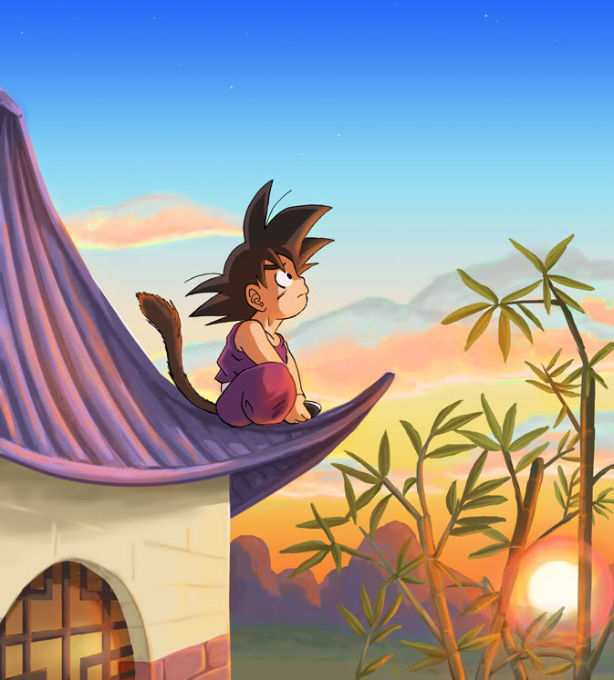 673x746 Son Goku (Dragon Ball) - Dbz Painting