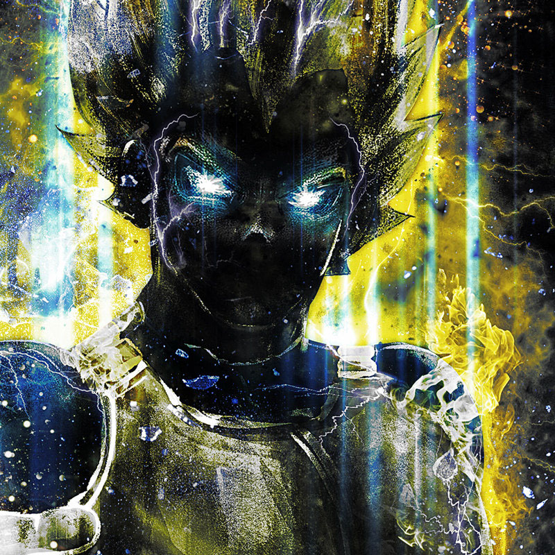 800x800 The Prince Of All Warriors Inspired Painting Portrait On Behance - Dbz Painting