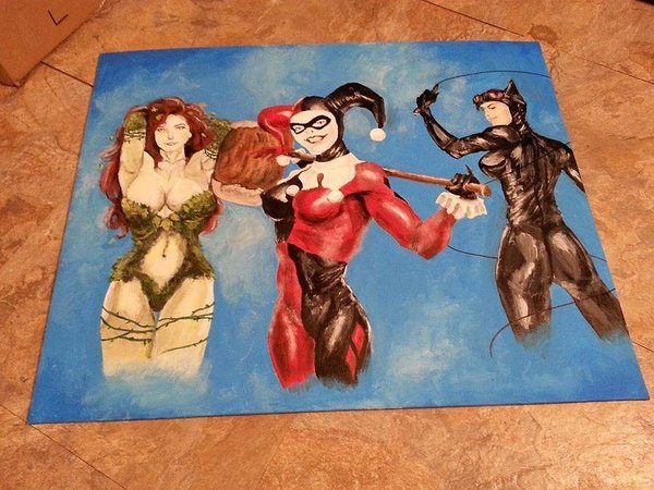 600x450 Dc Comics Bad Girls Art Print By Sydney Walton - Dc Comics Painting