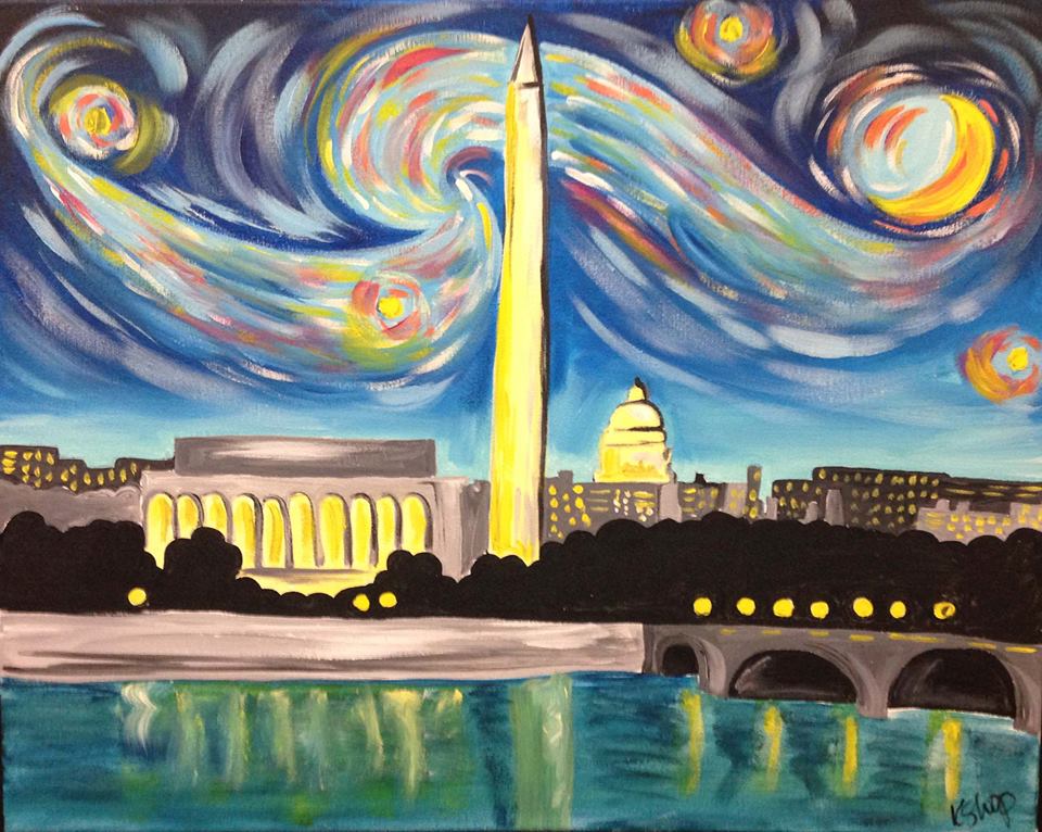 960x766 D.c Starry Night - Dc Painting