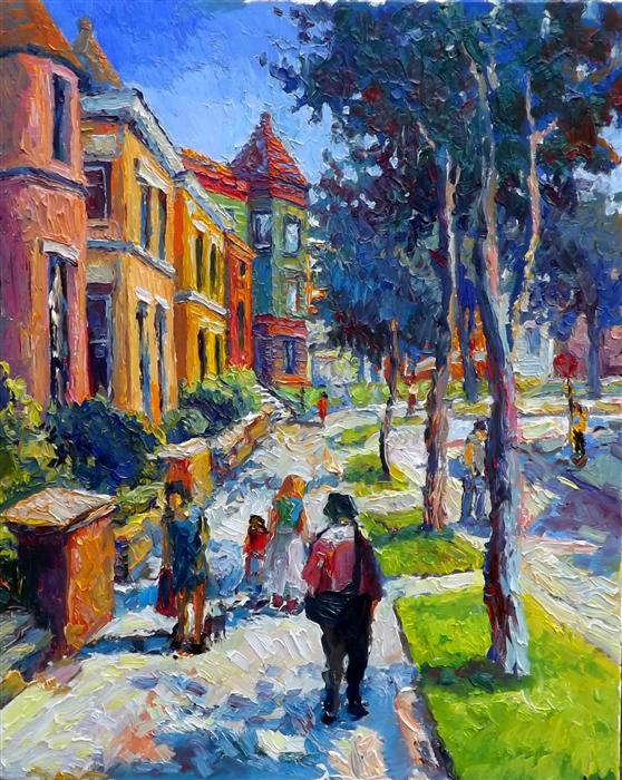 558x700 Street In Washington Dc (Midday) Suren Nersisyan - Dc Painting