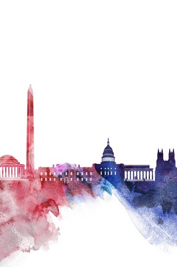 359x540 Washington Dc Skyline Art From Great Big Canvas - Dc Skyline Painting