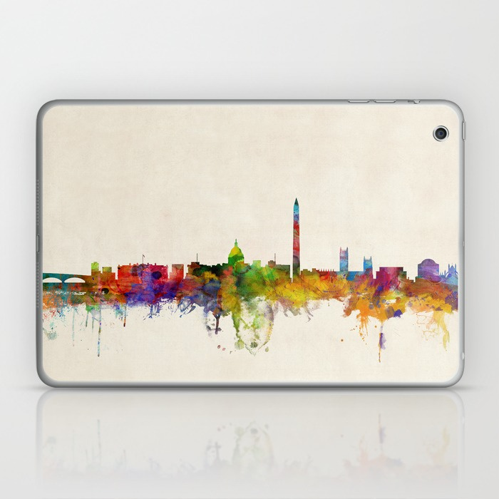 700x700 Washington Dc Skyline Cityscpae Laptop Amp Ipad Skin By Artpause - Dc Skyline Painting