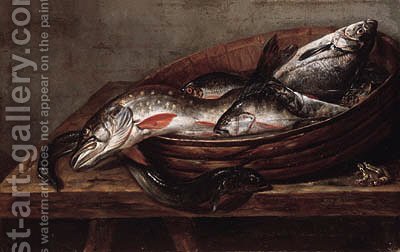 400x252 Dead Fish In A Bowl On A Table With A Dead Frog (After) Jakob - Dead Fish Painting