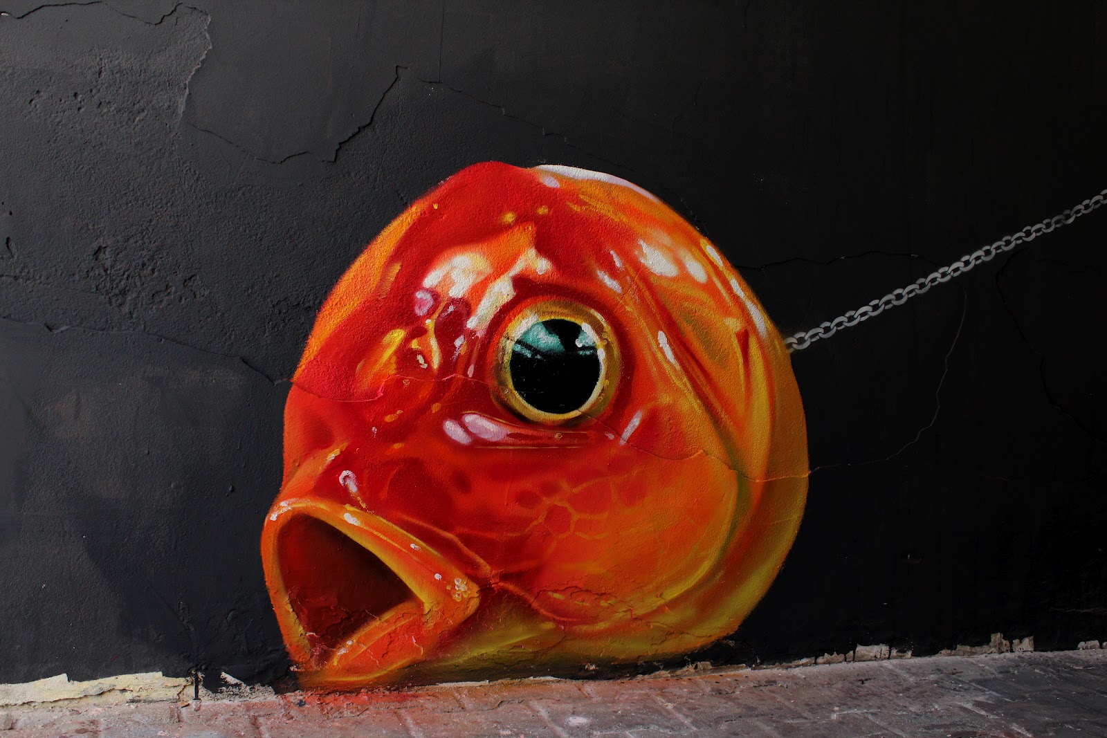 1600x1067 Lonac Only Dead Fish Go With The Flow - Dead Fish Painting