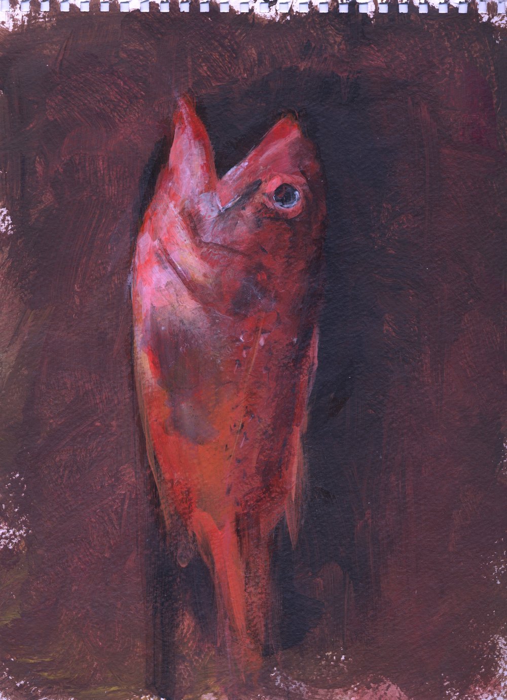 1000x1381 Paintings John Elliott Lein - Dead Fish Painting