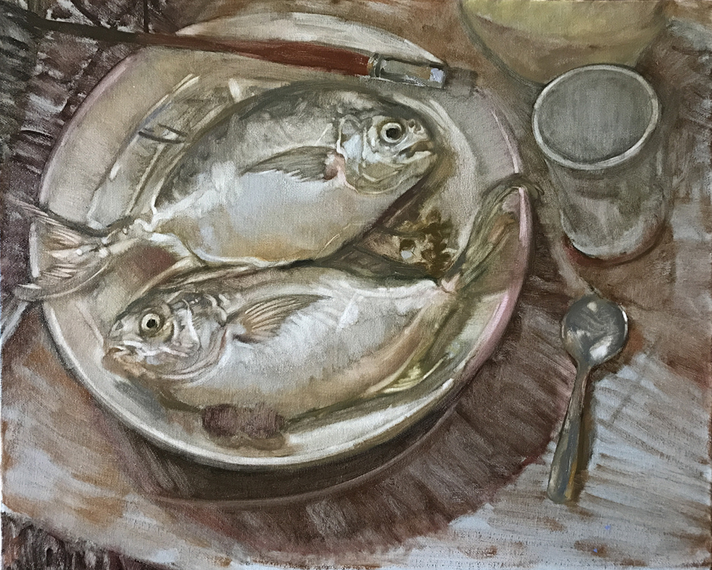 1008x807 Titus Castanza Surprised To Be Dead Fish - Dead Fish Painting