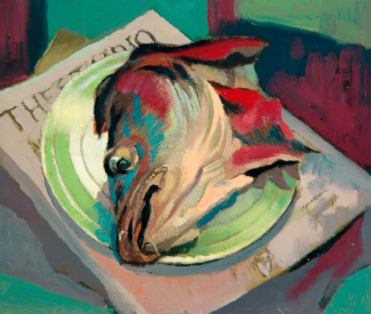 1200x1015 Dead Fish Head Art Uk - Dead Fish Painting