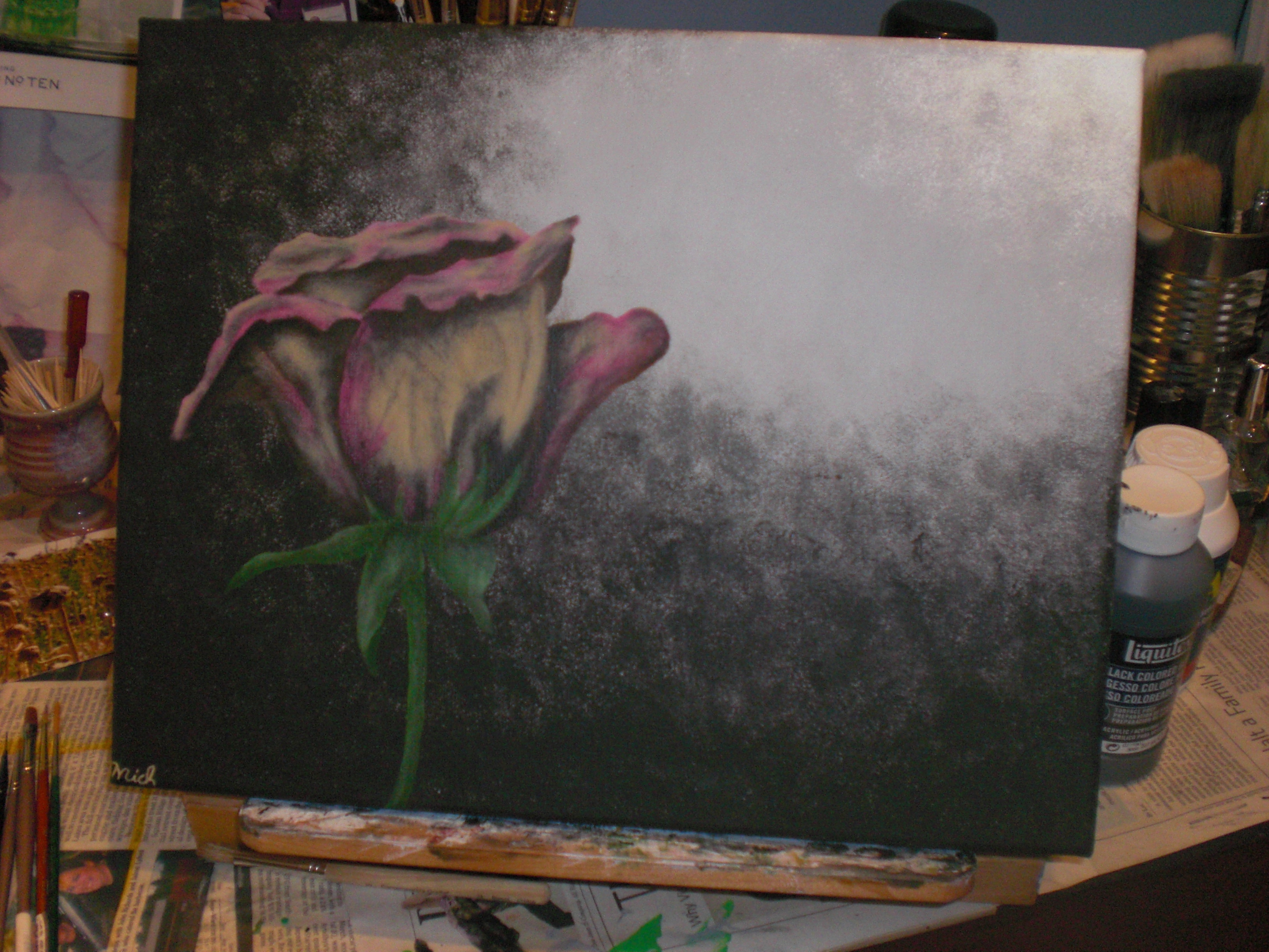 3264x2448 Dead Rose Painting Artbymichelle - Dead Flower Painting