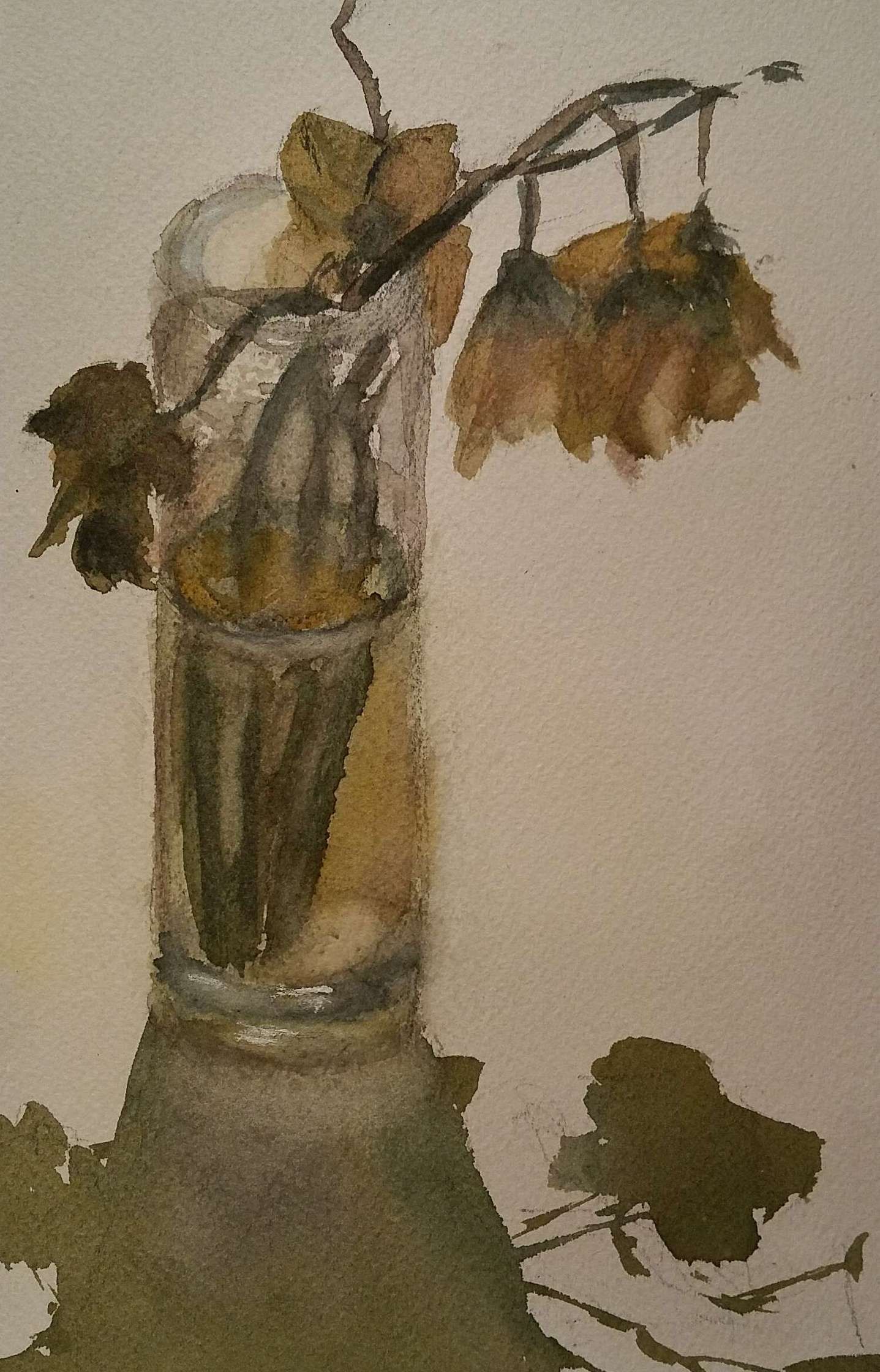 1437x2240 Katie Benson Memory To Abstraction - Dead Flowers Painting